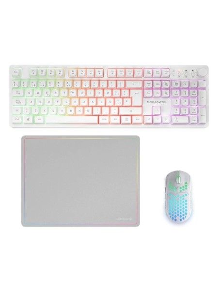 Mars Gaming Combo MCPWXWES GAMING 3IN1 RGB Blanco