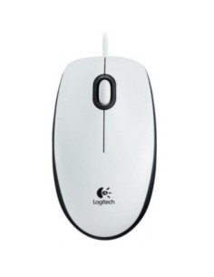 Logitech B100 Ratón Blanco OEM