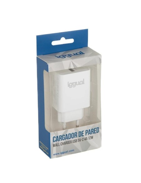 iggual Cargador de pared 1xUSB 5V/2'4A (12W)