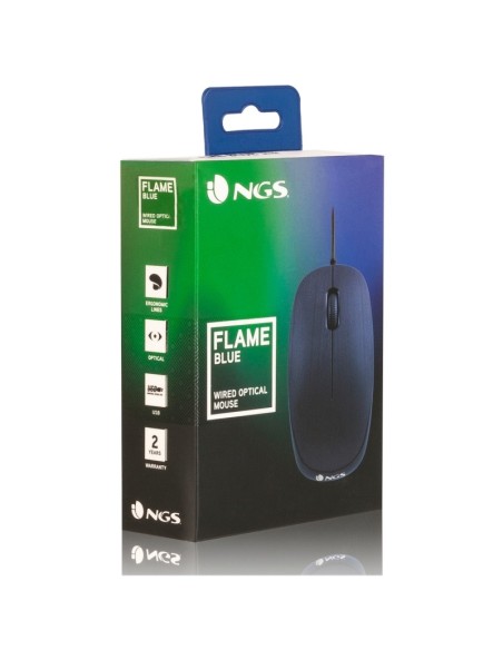 NGS Raton óptico blueflame 1000 Dpi Azul