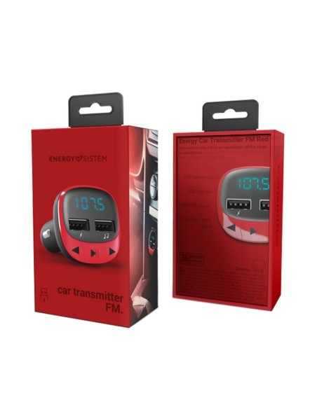 Energy sistem Car Transmitter FM Red (microSD'MP3)