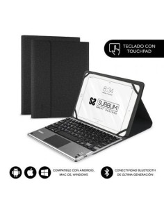 Funda con Teclado Subblim Keytab Pro Bluetooth Touchpad para Tablets de 10.1'-10.8'/ Negra