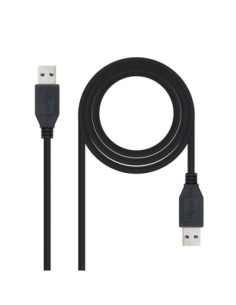 Nanocable Cable USB 30, tipo A/M-A/M, Negro, 1m
