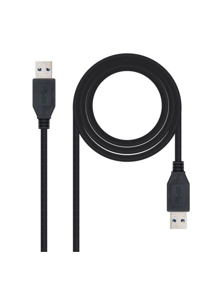 Nanocable Cable USB 30, tipo A/M-A/M, Negro, 1m