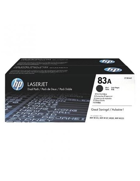 Tóner Original HP nº83A Multipack/ 2x Negro