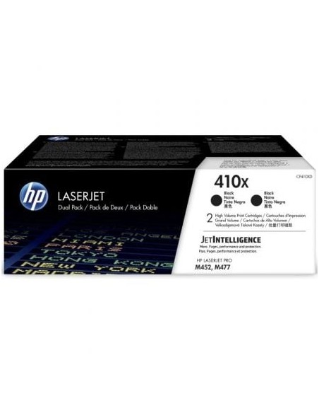 Tóner Original HP nº410X XL Alta Capacidad Multipack/ 2x Negro