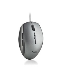 NGS WIRED ERGO SILENT MOUSE + USB TYPE C ADAP GRAY