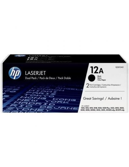 Tóner Original HP nº12A Multipack/ 2x Negro