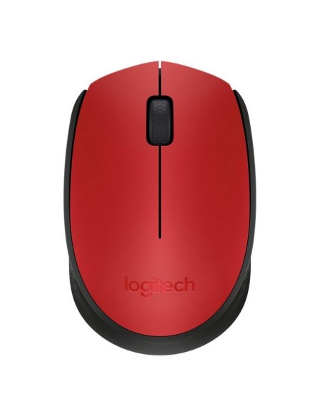 Logitech M171 Ratón Inalámbrico 1000 dpi Neg/Rojo