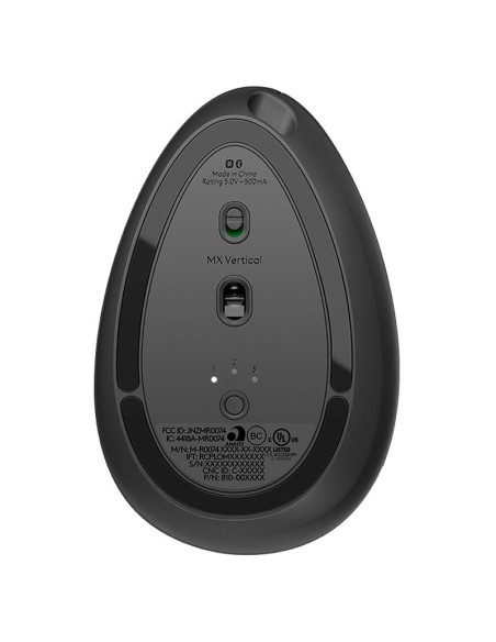 Logitech MX Vertical Ratón ergonómico Negro