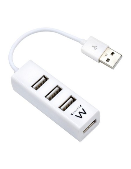 EWENT EW1122 MINI-HUB USB 4 PUERTOS BLANCO