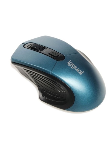 iggual Ratón inalámbrico ERGONOMIC-L-1600DPI azul