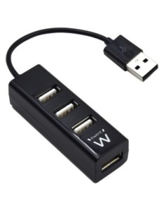 Ewent EW1123 MINI-HUB USB 4 Puertos Negro