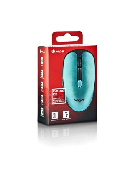 NGS Raton Inalambrico Recargable Silencioso Hielo