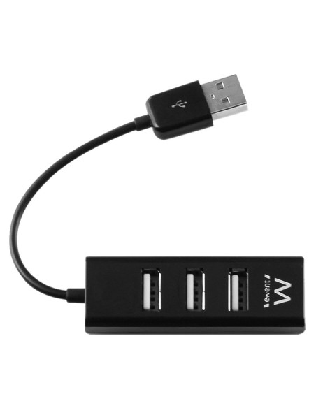Ewent EW1123 MINI-HUB USB 4 Puertos Negro