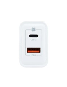 Coolbox Cargador Gan 30W USB-C/USB-A PARED