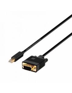 Cable Conversor Aisens A125-0362/ Mini DP Macho - VGA Macho/ 2m/ Negro