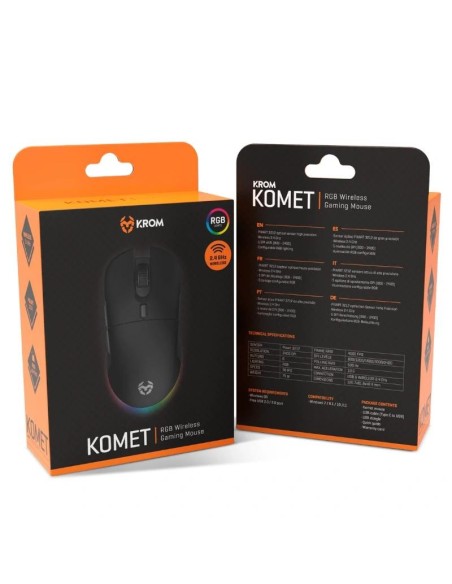 Krom Komet Raton inalambrico Rgb