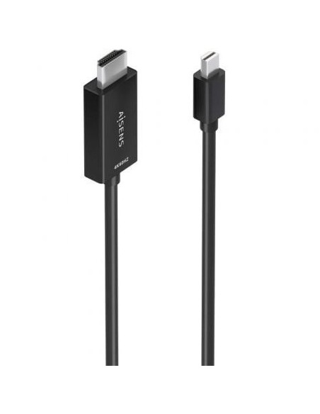 Cable Conversor Aisens A125-0887/ Mini DisplayPort Macho - HDMI 4K Macho/ 1.5m/ Negro