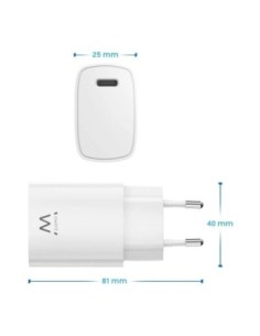 EWENT Cargador Usb-C carga rapida 20W 2