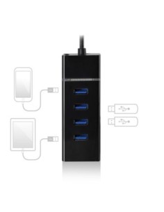 Ewent E1137 HUB USB TIPO C 4 PUEROS USB 3.1 2