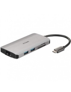 D-Link DUB-M810 Hub USB-C 8 en 1 HDMI/Eth/CardRead