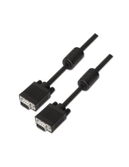 Cable SVGA Aisens A113-0077/ VGA Macho - VGA Macho/ Hasta 3W/ 10Mbps/ 25m/ Negro
