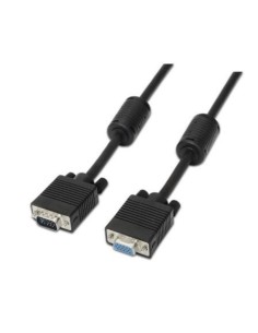 Cable SVGA Aisens A113-0079/ VGA Macho - VGA Hembra/ Hasta 3W/ 10Mbps/ 3m/ Negro