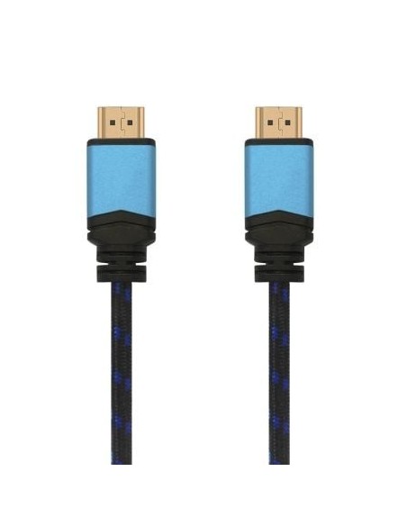 Cable HDMI 2.0 4K Aisens A120-0357/ HDMI Macho - HDMI Macho/ Hasta 10W/ 2250Mbps/ 2m/ Negro/ Azul
