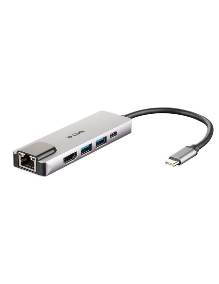 D-Link DUB-M520 Hub USB-C HDMI/2USB 3.0/USB-C/Ethe