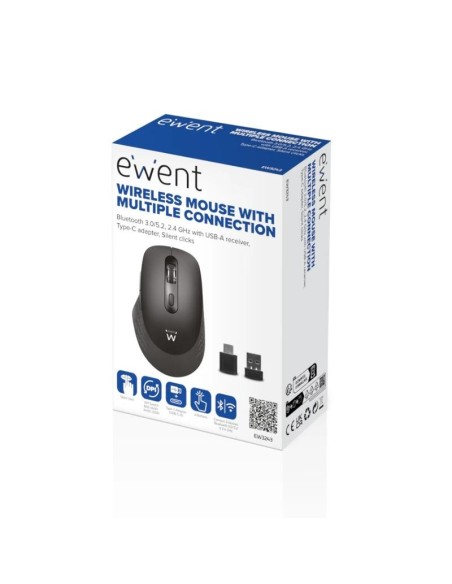 EWENT EW3243 Ratón inalámbrico 2.4GHz BT