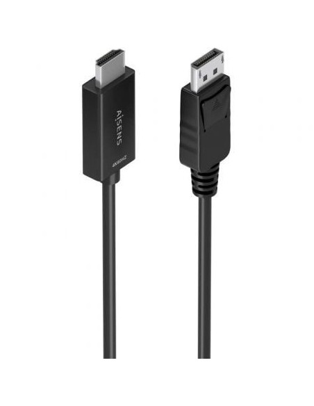 Cable Conversor Aisens A125-0892/ DisplayPort Macho - HDMI 4K Macho/ 1m/ Negro