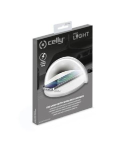 Celly Cargador inalambrico con Lampara Led blanco