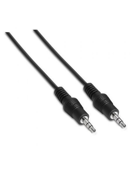 Cable Estéreo Aisens A128-0141/ Jack 3.5 Macho - Jack 3.5 Macho/ Hasta 0.1W/ 30cm/ Negro