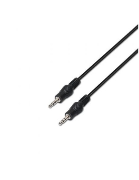 Cable Estéreo Aisens A128-0144/ Jack 3.5 Macho - Jack 3.5 Macho/ Hasta 0.1W/ 10m/ Negro