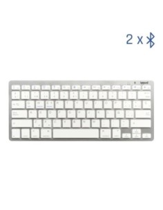 iggual Teclado Bluetooth Slim TKL-BT plata 2 canal