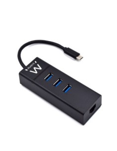 EWENT EW1141 Hub Tipo-C 3Pts.USB 3.1+1pto. GIGABIT