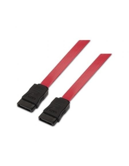 Cable SATA Aisens A130-0153/ SATA Hembra - SATA Hembra/ Hasta 0.1W/ 768Mbps/ 50cm/ Rojo
