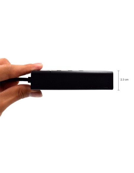 EWENT EW1141 Hub Tipo-C 3Pts.USB 3.1+1pto. GIGABIT