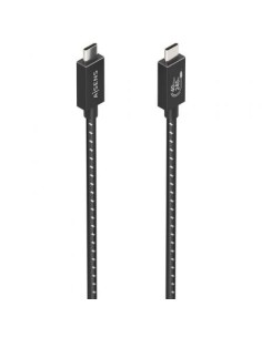 Cable USB 4.0 Tipo-C Aisens A156-0866/ USB Tipo-C Macho - USB Tipo-C Macho/ Hasta 240W/ 40Gbps/ 50cm/ Gris