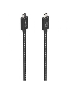 Cable USB 4.0 Tipo-C Aisens A156-0867/ USB Tipo-C Macho - USB Tipo-C Macho/ Hasta 240W/ 1m/ Gris
