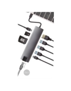 Coolbox Docking USB-C HDMI RJ45 USB 9 en 1