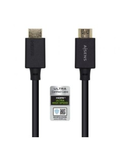 Cable HDMI 2.1 8K Aisens A150-0421/ HDMI Macho - HDMI Macho/ 1m/ Certificado/ Negro
