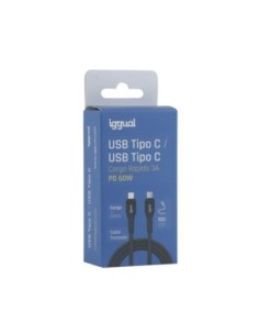iggual Cable USB-C a tipo C 60W 3A 100 cm trenzado 2