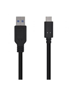 Cable USB 3.1 Tipo-C Aisens A107-0450/ USB Tipo-C Macho - USB Macho/ 1.5m/ Negro