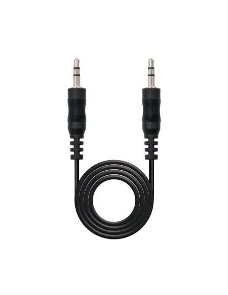 Cable Estéreo Nanocable 10.24.0105/ Jack 3.5 Macho - Jack 3.5 Macho/ 5m/ Negro