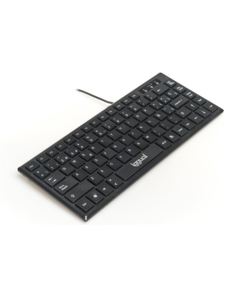 iggual Teclado USB compacto TKL Slim TKL-USB negro