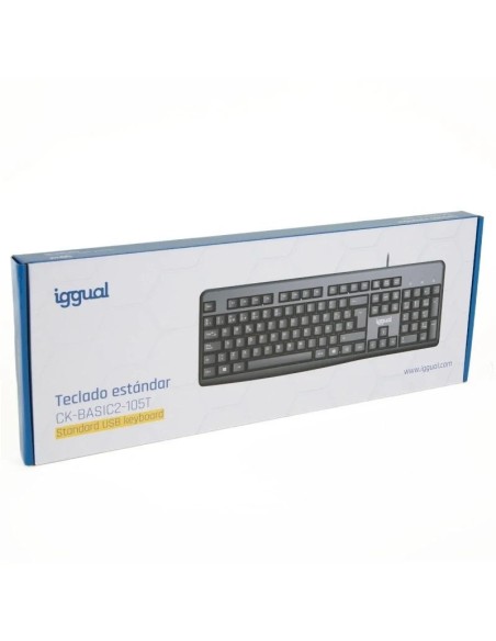 iggual Teclado estándar CK-BASIC2-105T negro