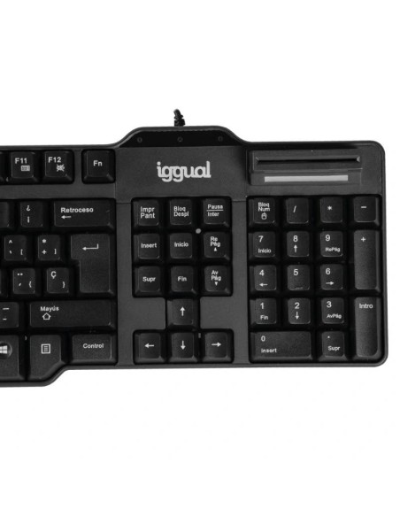 iggual Teclado con lector DNI CK-ID-DNI SMARTcard