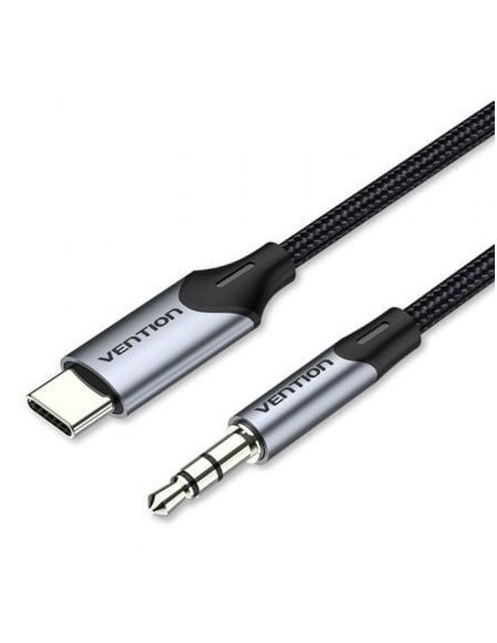Cable Conversor Audio Vention BGKHF/ USB Tipo-C Macho - Jack 3.5 Macho/ 1m/ Gris